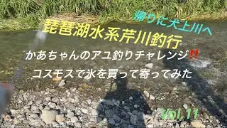 芹川釣行　かあちゃんのアユ釣りチャレンジ‼️コスモスで氷を買って寄ってみたVol.11