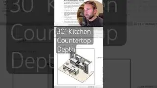 Глубина столешницы 30 дюймов #дизайнкухни #архитектура #revit
