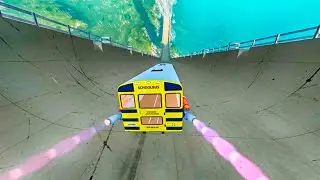 Top 50 School Bus Crashes & Jumps You Cant Survive - Crazy Ramp Bus Stunts Racing 2025. Bus video