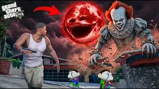 Franklin and Shinchan Find the Moon Wakes Up (Evil Moon) in Los Santos! 🌕😱 | GTA 5