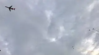 Boeing 727 Oil Spill Response and Blades Fly over Farnborough