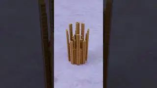 Most Satisfying 3D Simulation | Cube wood Explosion Effect 7 | #shorts  #blender  #games  #cartoon