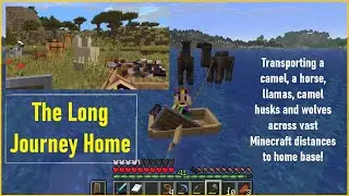 The Long Journey Home in Minecraft. Bringing pets from far away; camels, wolves, llamas and a horse!