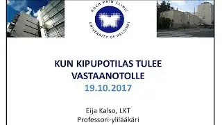 Suomen Kipu ry 25 vuotta - Eija Kalso