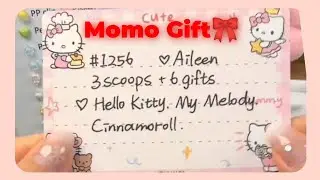 Hi! Aileen✨3 scoop order packaging🎐Momo Gift🎀 #momogiftstore #hellokitty #mymelody #cinnamoroll 