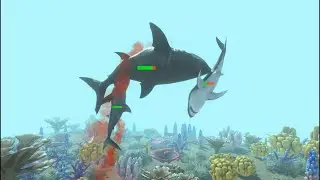 🦈🌊 Oceanic Battle Royale: Giant Shark vs. Small Sharks - Gaming Showdown! ⚔️🎮