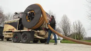 FINN Bark Blower + Flexaust Flex-Tube PU Mulch Hose