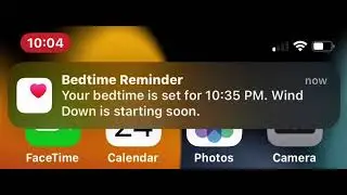 Bedtime Reminder notification sound on iPhone