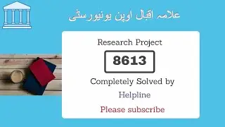 AIOU 8613 Research Project Solved Clear Content