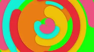 [4K] Colorful Animation Transition - Green Screen