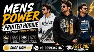 MENS POWER PRINTED HOODIE 🛍️👉(+919959342116 Free COD India) #mens #hoodue #fashion #yt #clothing  