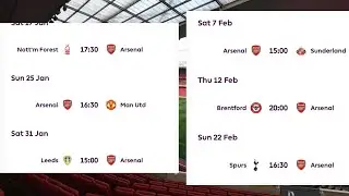 Arsenal must win all of our upcoming 6 premier league games to put pressure on Man City 