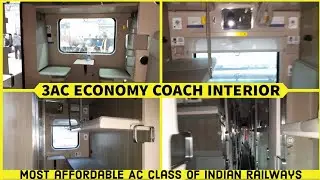 Udyan / Siddeshwar Express 3AC Economy coach interior | Most affordable Ac class | Pushkar Khamitkar