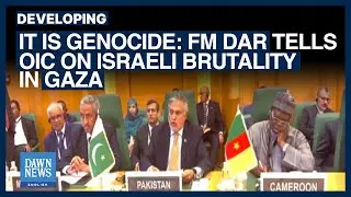 It Is Genocide: Foreign Minister Dar Tells OIC On Israeli Brutality In Gaza | Dawn News English