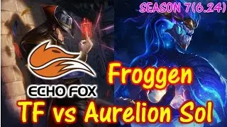 ECHO FOX Froggen twisted Fate vs Aurelion Sol / Solo Ranked Replay game【LOL NA】【Pro Replay Game】