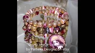Gypsy altered art image cabochon charms diy jewelry making Pamelia Designs
