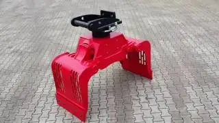 EUROHOLZ - Sortiergreifer mit Aufnahme MS10 und THUMM Rotator