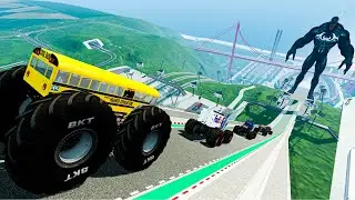 Epic Monster Truck Jumps & Crashes at High Speed | BeamNG Drive #038