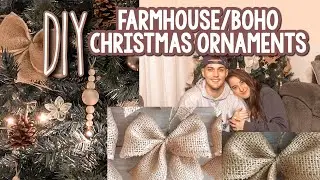 DIY Boho:Farmhouse Christmas Ornaments| Cheap & Easy Christmas Decor
