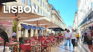 Rua Augusta on a Spring Morning in Lisbon PORTUGAL