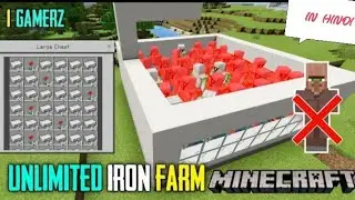 HOW TO MAKE UNLIMITED IRON FARM IN MINECRAFT PE IN HINDI|IRON FARM WITH IRON GOLEM |LINEUP RESEARCH