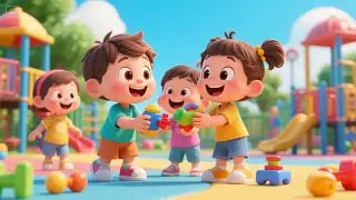 Sharing is Caring &ndash; Playground Rhyme | Fun Kids Song | Sing Along Nursery Rhyme