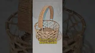 Jute Hamper Basket Washed Stackable 8x8  Jute Storage Baskets #alimetalcraft #jutebasket #ytshorts