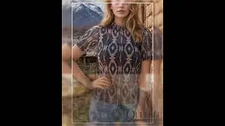 Aztec Print Mock Neck Short Sleeve Mesh T Shirt