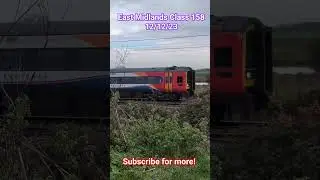 East Midlands trains class 158 near Ely 12/12/23 #train #railway #subscribe #trainspotting #dmu