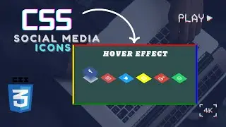 Social Media Icons Hover Effect Using Only || HTML & CSS Tutorial