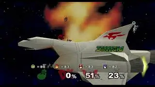 Super Smash Bros Melee Team Battle Gameplay
