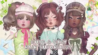 𓏲 ๋࣭ ࣪ ˖cute and easy dti hair combo tutorial☘️