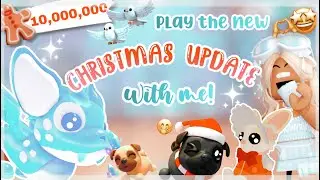 ★🎄ИГРАЙТЕ В НОВОЕ РОЖДЕСТВЕНСКОЕ ОБНОВЛЕНИЕ ADOPPT ME ВМЕСТЕ СО МНОЙ!! || ⛸️ 🦌