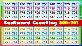 Number song 800 to 701 | Backward counting from 800 to 701 | Ulti Ginti 800-701 tak | Back counting