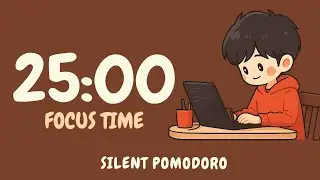 Pomodoro Timer - 25x4 | Silent pomodoro | Mr Permodoro | ADHD Study