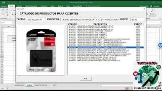 CATALOGO EN EXCEL  DE PRODUCTOS PARA CLIENTES!!! ✅😎😍😱 | CONOCIENDO EXCEL