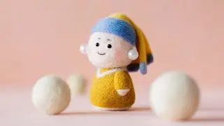 DIY Wool Felt Girl with a Pearl Earring Tutorial | Cute Art-Inspired Figurine for Beginners