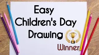 Children's Day Drawing / Happy Children's Day Drawing/How To Draw Children's Day Poster Drawing Easy