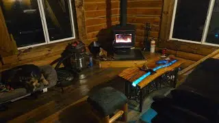 Cabin part 38 LED Epoxy table, renogy solar kit installed, cabin nearly done.