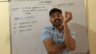 lecture - 1 ||class 11 || error analysis  || systematic error || random error || gross error ||