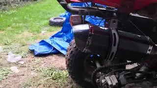 quad atv Replica Fake AKRAPOVIC anodizing exhaust With db killer adly honda 300cc