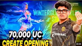CREATE OPENING BGMI 😍 wintergolw sylph ULTIMATE SET JONATHAN GAMING crate opening 70k UC