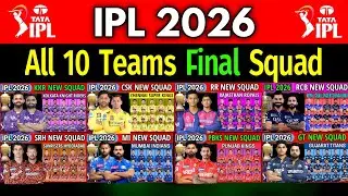 IPL 2026 |  All Teams Full & Final Squad | CSK,PBKS,MI,DC,KKR,LSG,GT,RCB Team 2026 Squad