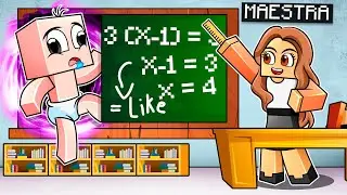 ¡BEBE NOOB Crea una HABITACION SECRETA para Esconderse de la MAESTRA! 😨✍🏻ESCUELA en MINECRAFT