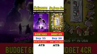 Saiyaara Vs Su from So Box Office Collection Comparison 🔥 #shorts #shortsfeed #viral #saiyaara