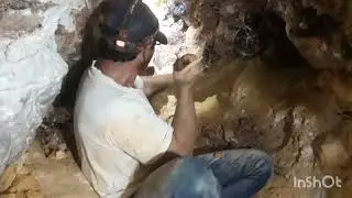 abertura do caldeirão parte 4 começando a tirar os cristais,já está aparecendo, mofo e agulhado