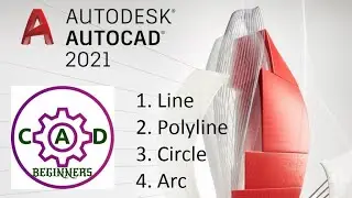 AutoCAD Tutorial for Beginners  Line, Polyline, Circle, Arc