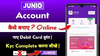 Junio App me Account Kaise Banaye | how to create junio account online | junio ncmc card activate