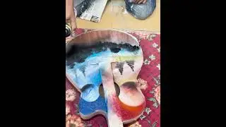 &euro;50 Street Art on Guitar on $500 Guitar 🤯