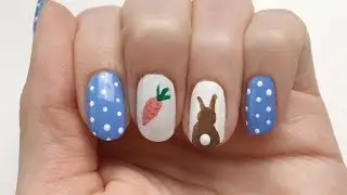 Oster-Nageldesign Osterhase und Karotte | 'seni Nageldesign